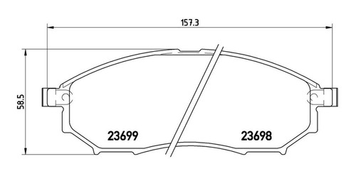 Balatas Brembo (d) Low Nissan 370z 09-18 Infiniti Qx70 14-18 Foto 2