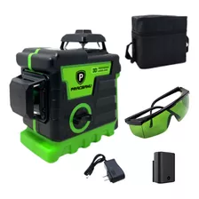 Nível Laser 12 Linhas Verde Recarregavel C/ Bolsa E Óculos