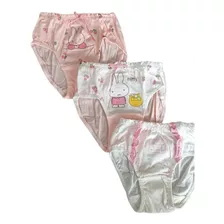 Set De Tres Calzones Estampados Monos Para Niña