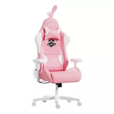 Silla Gamer, C/soporte Lumbar Y Detalle De Conejo, Autofull