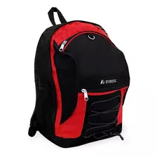 Mochila Everest Luggage Two Tone Con Bolsillos De Malla, Roj