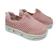 Slip On Infantil Molekinha Tecido Canelado Comfy - Rosa