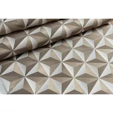 Papel De Parede Texturizado Geométrico Bronze Decoração 10m