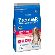 Premier Ração P/ Cães Ambientes Interno Adulto Dermacare 1kg