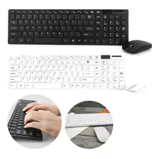 Kit Teclado Mouse Wirelles Sem Fio Ulta Fino Slim Abnt2