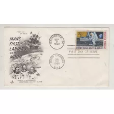 Filatelia 1969 Sobre Fdc Usa Apollo 11 Astronautas Luna Raro