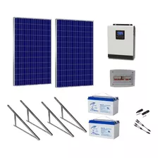 Kit Solar 3300 Wh/dia Con Inversor Cargador 3kva