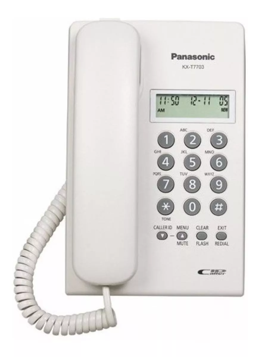 Teléfono Fijo Panasonic Kx-t7703 Blanco