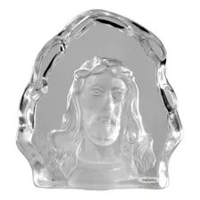 Enfeite De Cristal Lasca Face De Jesus Cristo Decoração 