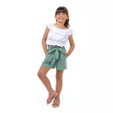 Conjunto Verão Infantil Feminino Alekids Lesie Luxo