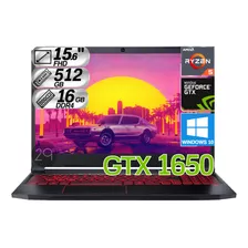 Portátil Gamer Acer Nitro5 Ryzen5 Ram 16gb 512gb Gtx 1650