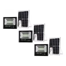 Refletores Led Externo 100w Solar Com Controle Original Nf