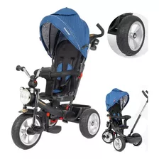 Triciclo Llantas Inflables Modelo Choper Babyhappy Gira Color Azul