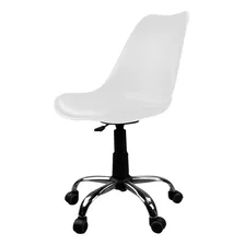 Cadeira Tipo Eames Base Giratória Cor Branco