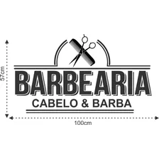 Adesivo Barbearia Barbeiro Salão Porta Vidro Parede N°117n