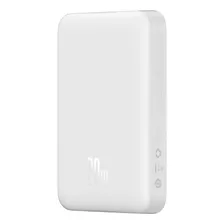 Carregador Portátil Magsafe Baseus 10000mah 20w Turbo iPhone Cor Branco