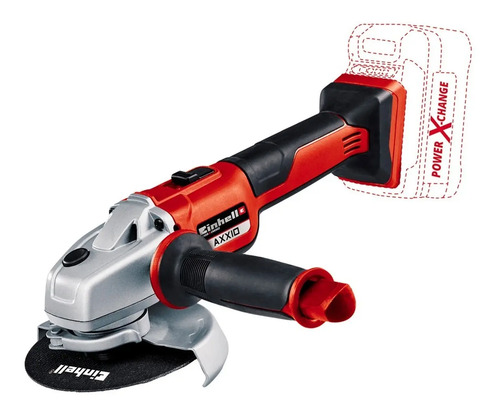 Amoladora Angular Inalambrica Einhell Axxio 125mm Sola Dgm Rojo