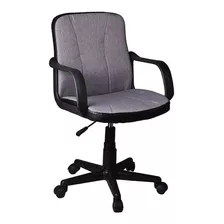 Silla Escritorio Ejecutiva Gris Con Apoya Brazos