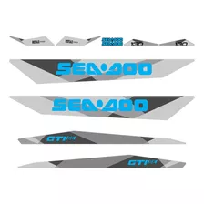 Kit Adesivos Completo Jet Ski Sea Doo Gti 130 2019 Azul