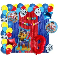 Globos Metálicos (51 Pzas) - Fiesta Temática Paw Patrol