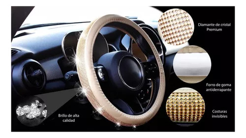 Funda Cubre Volante De Diamantes Fd908 Fiat 500 2011 Foto 6