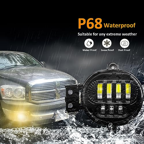 Roadandlord Para Dodge Ram 1500 Luces Led De Niebla De Foto 7