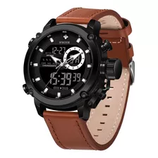 Relojes De Cuero De Cuarzo Para Hombre De Lujo Wwoor