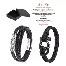 2 Piezas Pulsera Hombre De Plata Regalos Hombre Para Mi Hijo