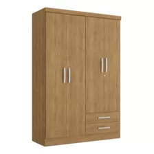 Closet Yardas 4 Puertas 2 Cajones Modelo S444 Teca Color Nogal