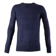 Sweater Hombre Braku Premium Liso Importado Original Azul O