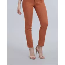 Pantalón Jean Talla 29 Color Terracota Para Mujer