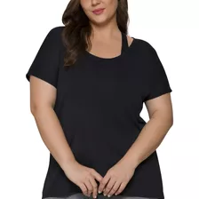 Camiseta Esportiva Em Poliamida Dry Plus Size Selene