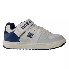 Zapatillas Dc Shoes Manteca V Ss Beige Azul Exclusiva Mujer