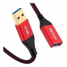 Cable De Extension Usb 3.0 Corto De 1 Pie (paquete De 2), R