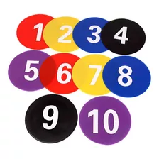 10x Marcadores De Ponto De Piso Numerados Colorida