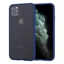 Funda Case De iPhone 11 Pro Max Peach Garden Azul Antishock