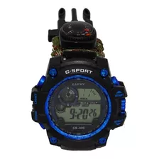 Reloj De Supervivencia Silvato, Brújula, Termometro Paracord