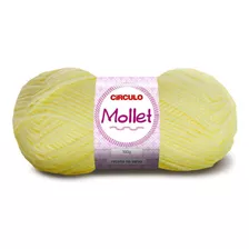 Fio Lã Mollet Círculo Para Crochê Tricô Novelo Com 100g 200m Cor Amarelo Candy 325 - Lã Mollet