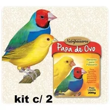 Papa De Ovo Nutripássaros - 200g - Kit C/ 2