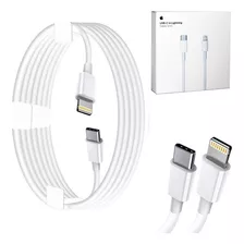  Cable Cargador iPhone iPad Usb Tipo C A Lightning 2metros - Distribuidor Autorizado