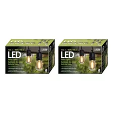 2 Sets De Extensión Luces Led 24 Focos Vintage Color De La Luz Blanco Cálido