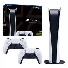 Console Playstation 5 Digitial + 2 Controle Branco Ps5 825gb Garantia Bivolt Digital Edition