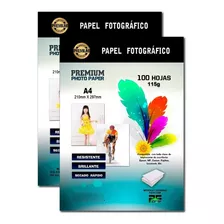 Papel Fotográfico A4 De 115gr 100 Papel Foto Por Mayor