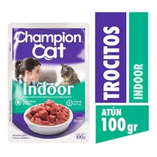 Champion Cat Trocitos En Salsa Indoor 100gr X24 Und | Mdr