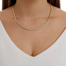 Colar Choker Cobra Amoeto Banhado A Ouro 18k