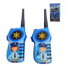 Walkie Talkie Infantil Policia Kids Rádio Brinquedo 