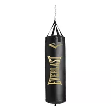 Bolsa Boxeo Everlast + Cadena 1 Metro 80 Libras 2018 Box Color Negro Con Dorado