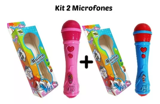 Kit Com 2 Microfones Musical Infantil Promoção 
