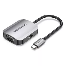 Adatpador 2 En 1 Usb-c A Hdmi O Vga 4k Monitor 0.15m Vention