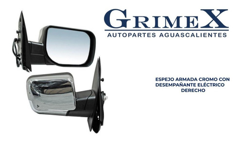 Espejo Nissan Armada 04-05-06-07-08-09-10-13-15 Elect Cromo Foto 2